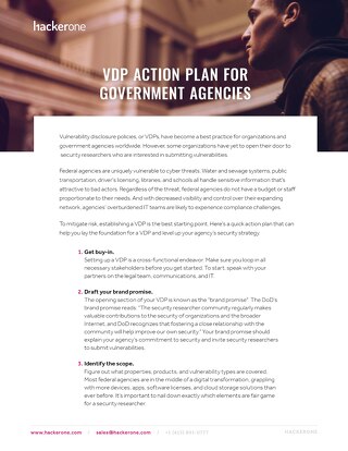 VDP Action Plan For Government Agencies