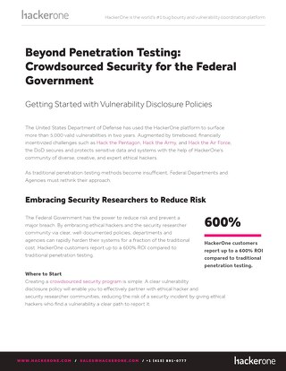 Vulnerability Disclosure Policy and Crowdsourced Security for the Federal Customer Stories: Governments White Paper
