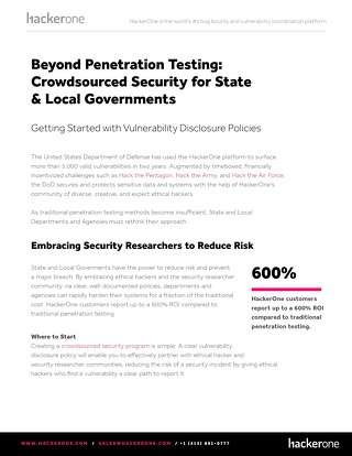 VDP and Crowdsourced Security for State Local and Customer Stories: Governments